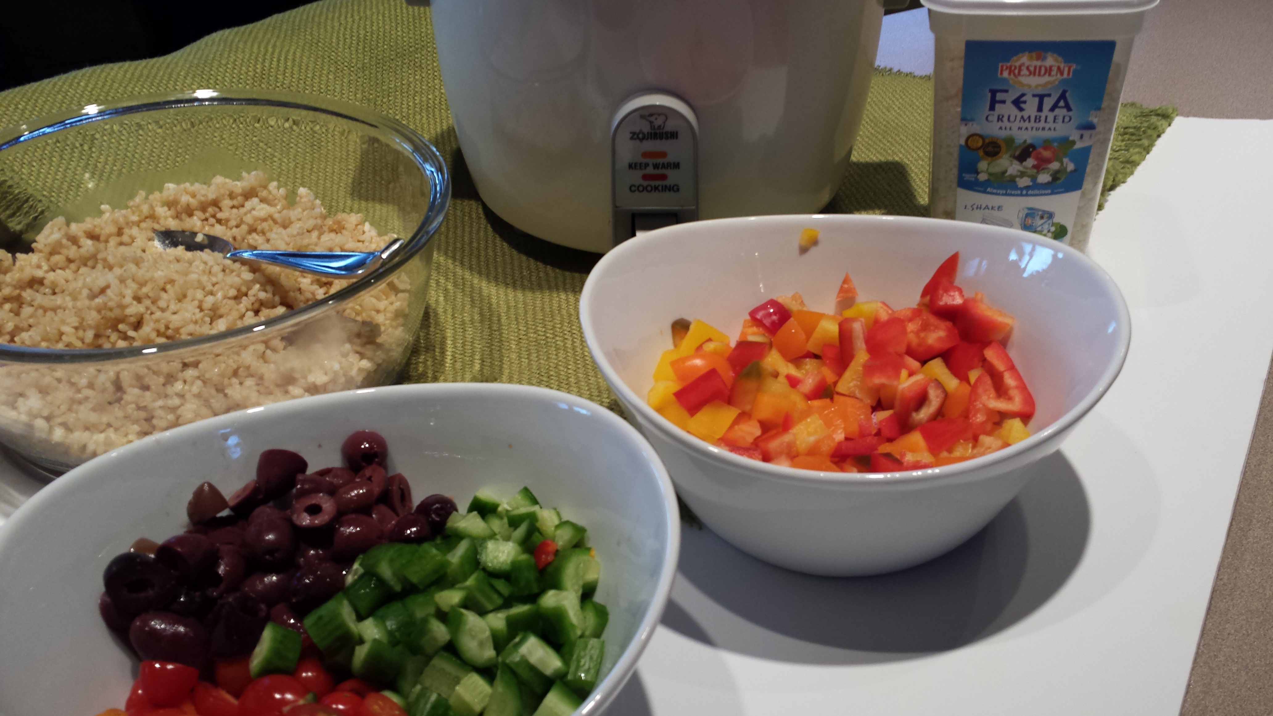 Deborah Enos's 10 Minute Dinners Greek Brown Rice Salad